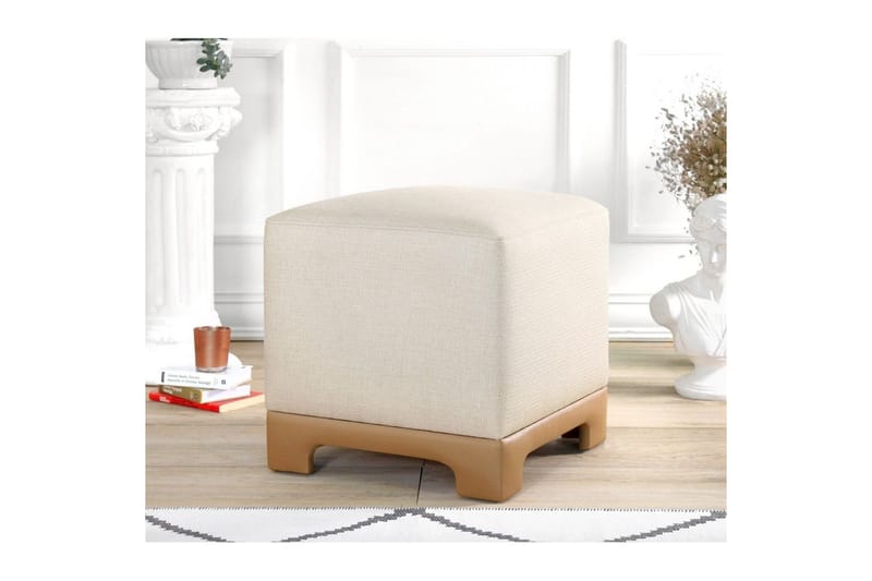 Sufian Sittpuff Utomhus 50 cm - Beige/Cremevit - Möbler - Vardagsrum - Stolar & sittmöbler - Sittpuff