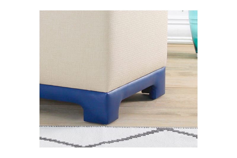 Sufian Sittpuff Utomhus 50 cm - Blå/Cremevit - Möbler - Vardagsrum - Stolar & sittmöbler - Sittpuff