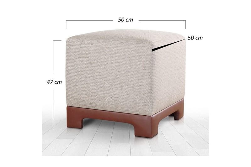 Sufian Sittpuff Utomhus 50 cm - Ljusbrun - Möbler - Vardagsrum - Stolar & sittmöbler - Sittpuff