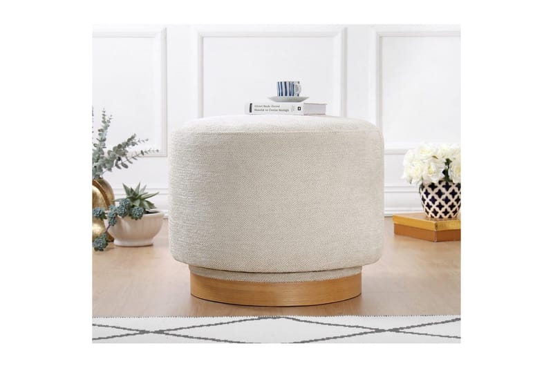 Sufian Sittpuff Utomhus 55 cm - Cremevit - Möbler - Vardagsrum - Stolar & sittmöbler - Sittpuff