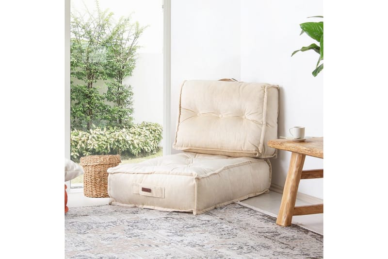 Sufian Sittpuff Utomhus 80 cm - Beige - Möbler - Vardagsrum - Stolar & sittmöbler - Sittpuff