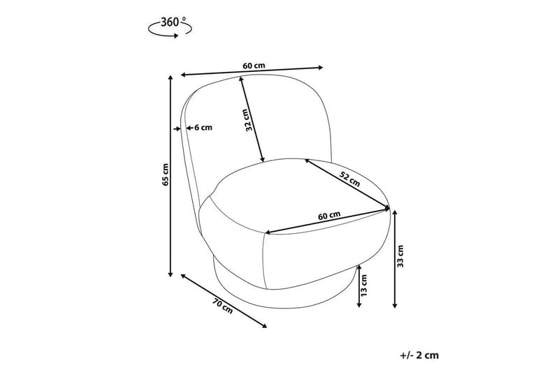 Svängbar fåtölj Aylo - Vit - Möbler - Vardagsrum - Stolar & sittmöbler - Snurrstolar & gungstolar