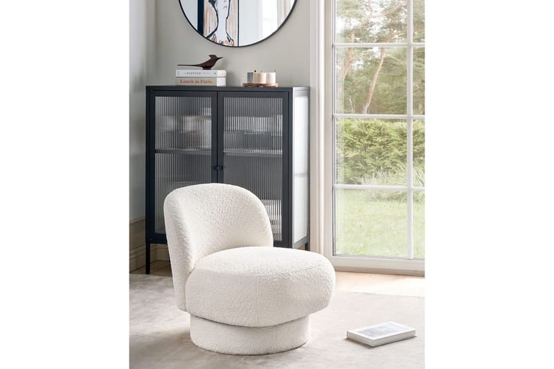 Svängbar fåtölj Aylo - Vit - Möbler - Vardagsrum - Stolar & sittmöbler - Snurrstolar & gungstolar