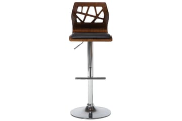 Svängbar stol Petersburg set om 2 Mörk Trä-Svart-Silver - Mörk Trä-Svart-Silver - Möbler - Matplats - Barmöbler - Barstolar