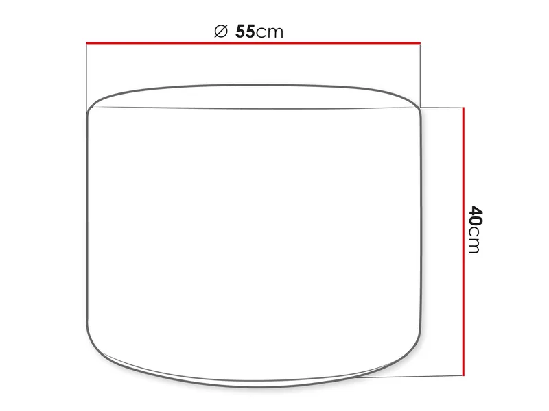 Teylor Sittpuff 55 cm - Beige - Möbler - Vardagsrum - Stolar & sittmöbler - Sittpuff