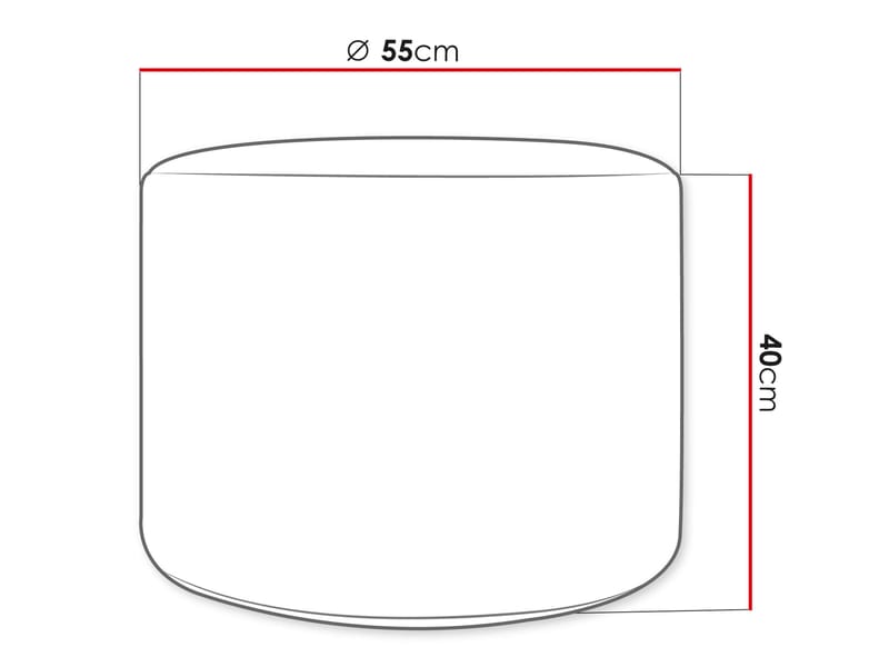 Teylor Sittpuff 55 cm - Grå - Möbler - Vardagsrum - Stolar & sittmöbler - Sittpuff