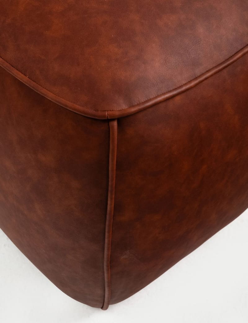 Valnor Sittpuff 40 cm Konstläder - Brun - Möbler - Vardagsrum - Stolar & sittmöbler - Sittpuff