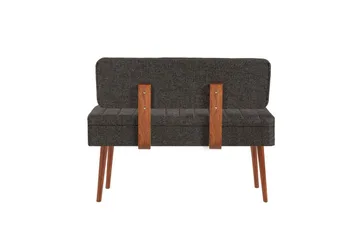 Valsot Sittbänk 110 cm - Valnöt/Antracit - Möbler - Vardagsrum - Stolar & sittmöbler - Sittbänk - Bänk med ryggstöd