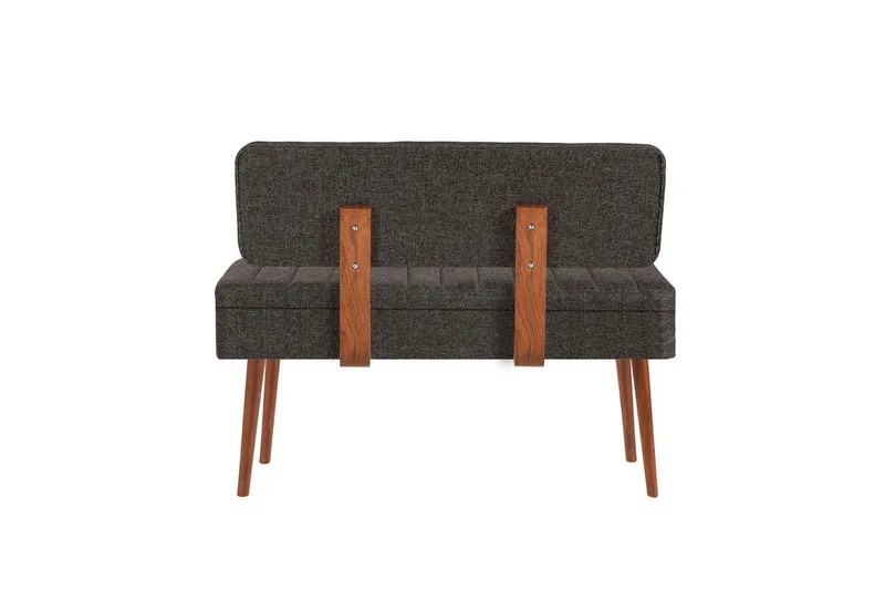 Valsot Sittbänk 110 cm - Valnöt/Antracit - Möbler - Vardagsrum - Stolar & sittmöbler - Sittbänk - Bänk med ryggstöd