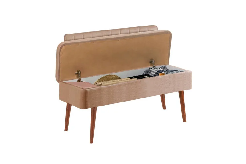 Valsot Sittbänk 110 cm - Valnöt/Sten - Möbler - Vardagsrum - Stolar & sittmöbler - Sittbänk