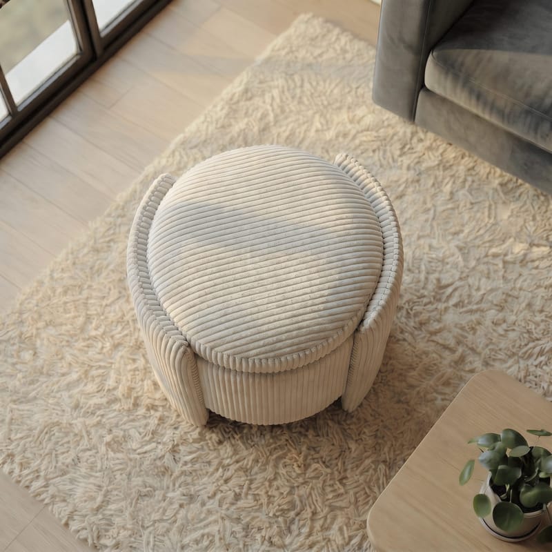Valtor Puff 50x46x42 cm - Beige - Möbler - Vardagsrum - Stolar & sittmöbler - Sittpuff