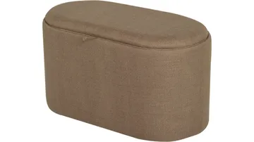 Velmira Puff 77 cm Oval - Mörkbeige - Möbler - Vardagsrum - Stolar & sittmöbler - Sittpuff