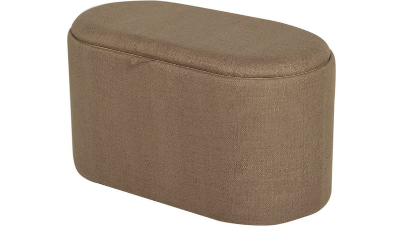Velmira Puff 77 cm Oval - Mörkbeige - Möbler - Vardagsrum - Stolar & sittmöbler - Sittpuff