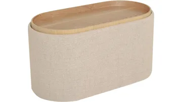 Velmira Puff 77 cm Oval - Beige - Möbler - Vardagsrum - Stolar & sittmöbler - Sittpuff