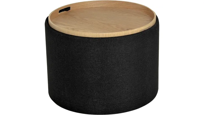 Velmira Puff 56 cm Rund - Svart - Möbler - Vardagsrum - Stolar & sittmöbler - Sittpuff