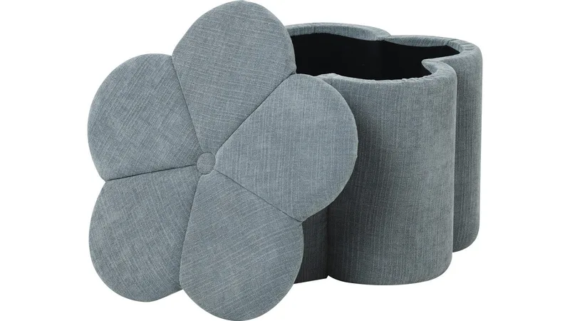 Viresta Sittpuff med förvaring 60 cm - Blå - Möbler - Vardagsrum - Stolar & sittmöbler - Sittpuff