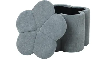 Viresta Sittpuff med förvaring 60 cm - Blå - Möbler - Vardagsrum - Stolar & sittmöbler - Sittpuff