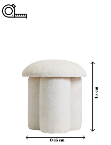 Vynor Sittpuff 45 cm Rund - Vit - Möbler - Vardagsrum - Stolar & sittmöbler - Sittpuff