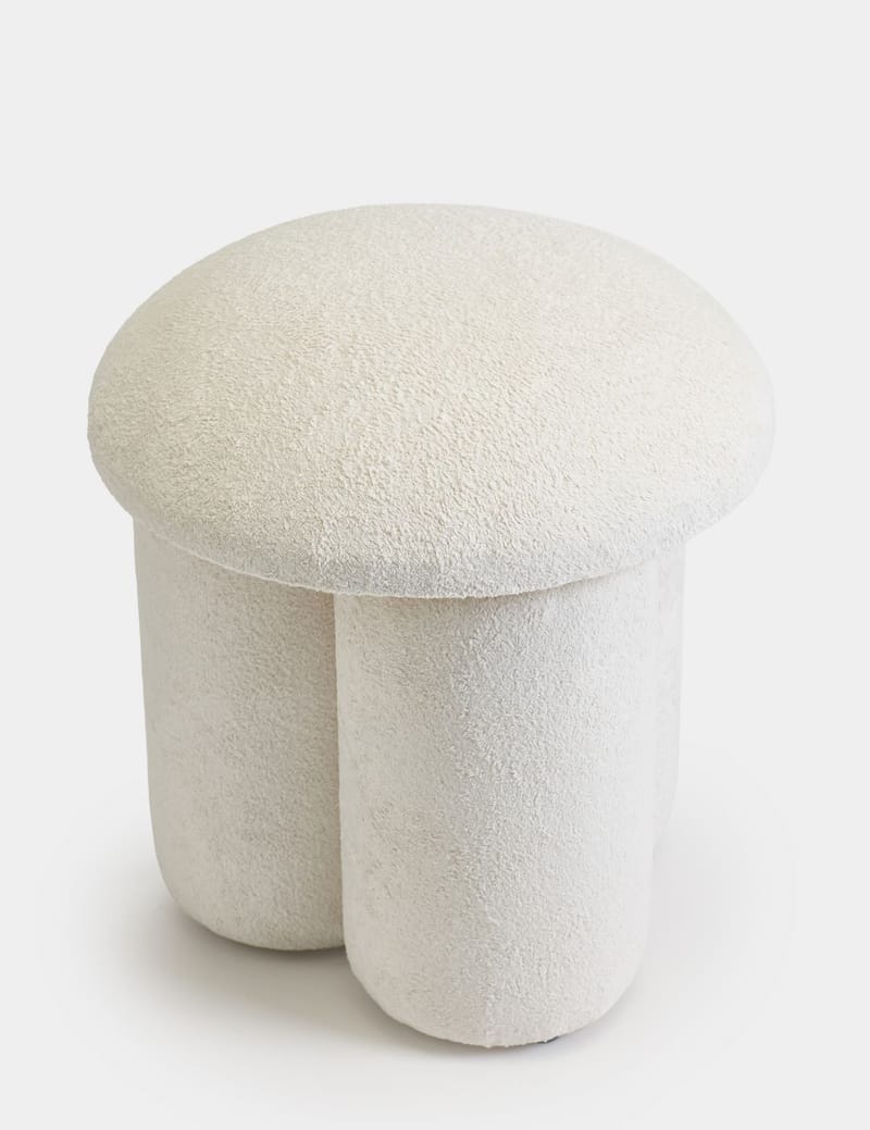 Vynor Sittpuff 45 cm Rund - Vit - Möbler - Vardagsrum - Stolar & sittmöbler - Sittpuff