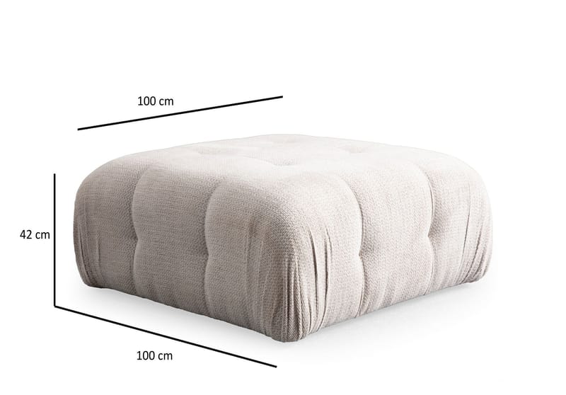 Yvara Sittpuff 100 cm - Beige - Möbler - Vardagsrum - Stolar & sittmöbler - Sittpuff