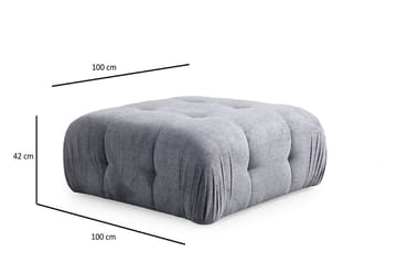 Yvara Sittpuff 100 cm - Grå - Möbler - Vardagsrum - Stolar & sittmöbler - Sittpuff