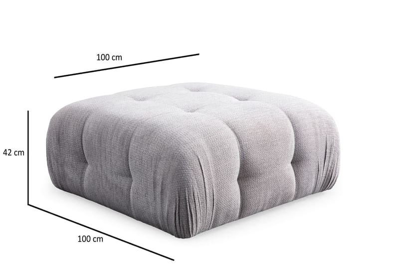 Yvara Sittpuff 100 cm - Ljusgrå - Möbler - Vardagsrum - Stolar & sittmöbler - Sittpuff