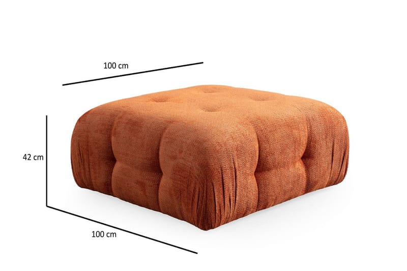 Yvara Sittpuff 100 cm - Orange - Möbler - Vardagsrum - Stolar & sittmöbler - Sittpuff