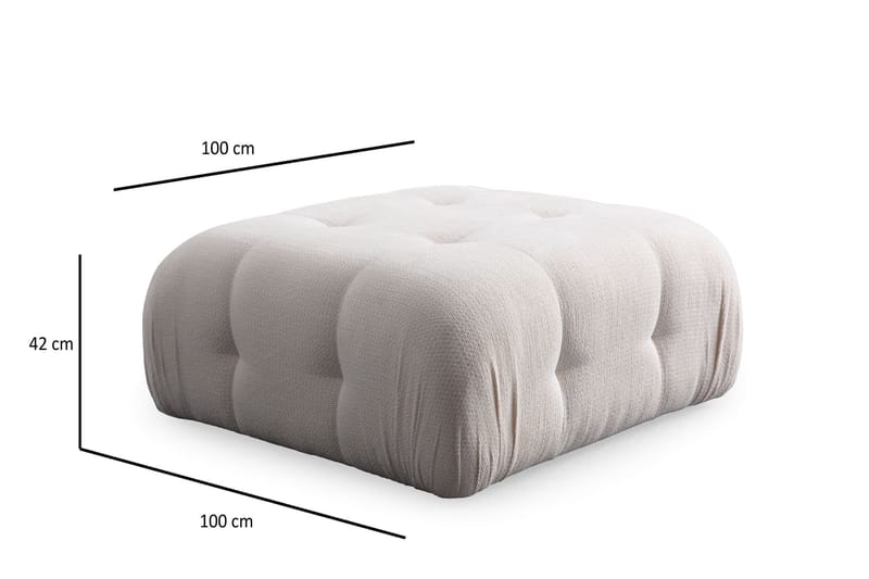Yvara Sittpuff 100 cm - Vit - Möbler - Vardagsrum - Stolar & sittmöbler - Sittpuff