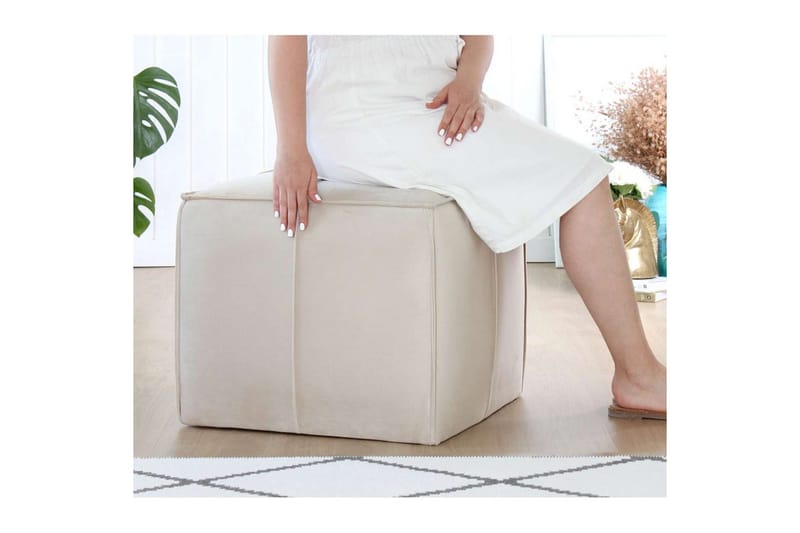 Zyra Sittpuff Utomhus 52 cm - Cream - Möbler - Vardagsrum - Stolar & sittmöbler - Sittpuff