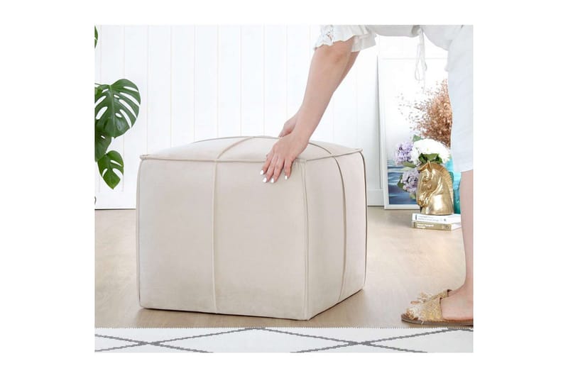 Zyra Sittpuff Utomhus 52 cm - Cream - Möbler - Vardagsrum - Stolar & sittmöbler - Sittpuff