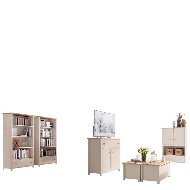 Storys Möbelset Vardagsrum, Beige, ek