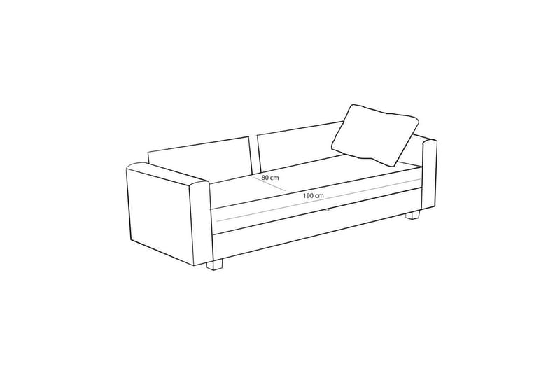 Sufian Bäddsoffa 3-sits - Brun - Möbler - Vardagsrum - Bäddsoffor