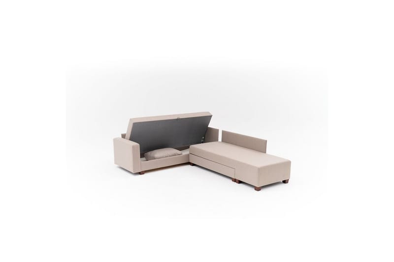 Sufian Soffa med Schäslong 4-sits - Beige - Möbler - Vardagsrum - Bäddsoffor - Hörnbäddsoffa