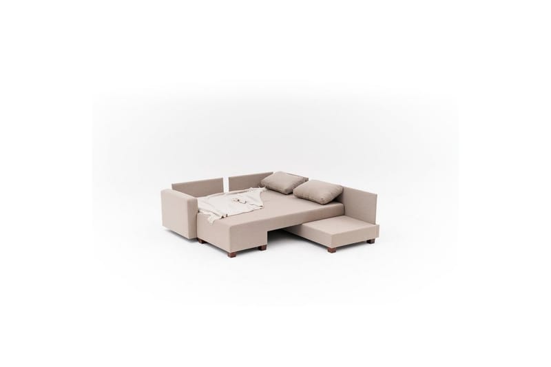 Sufian Soffa med Schäslong 4-sits - Beige - Möbler - Vardagsrum - Bäddsoffor - Hörnbäddsoffa