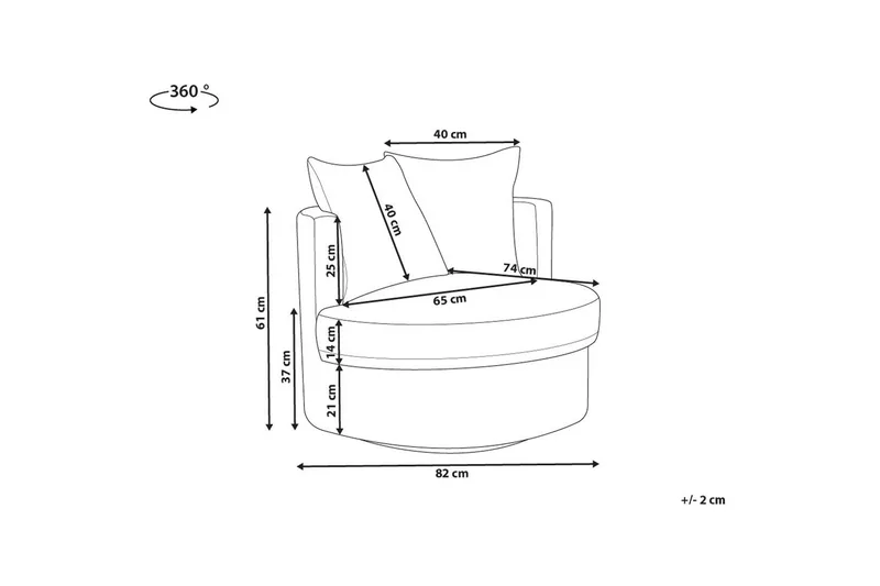 Svängbar fåtölj Dalby - Blå - Möbler - Vardagsrum - Fåtöljer