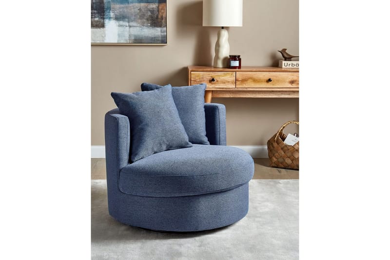 Svängbar fåtölj Dalby - Blå - Möbler - Vardagsrum - Fåtöljer