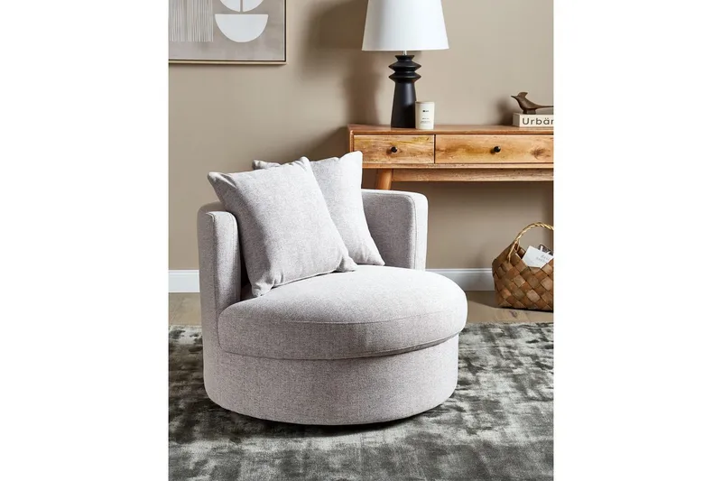 Svängbar fåtölj Dalby - Grå - Möbler - Vardagsrum - Fåtöljer
