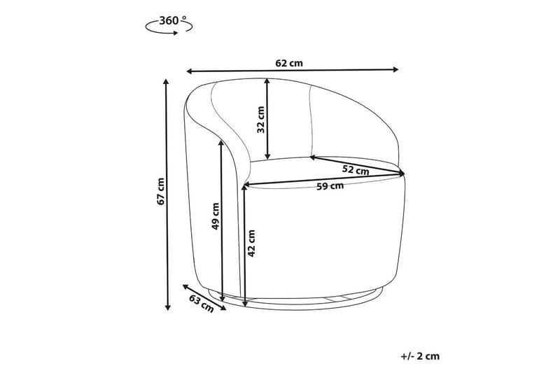 Svängbar fåtölj Davik - Beige, svart - Möbler - Vardagsrum - Fåtöljer