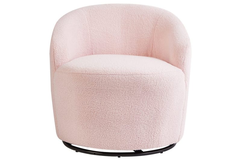 Svängbar fåtölj Davik - Rosa, Svart - Möbler - Vardagsrum - Fåtöljer
