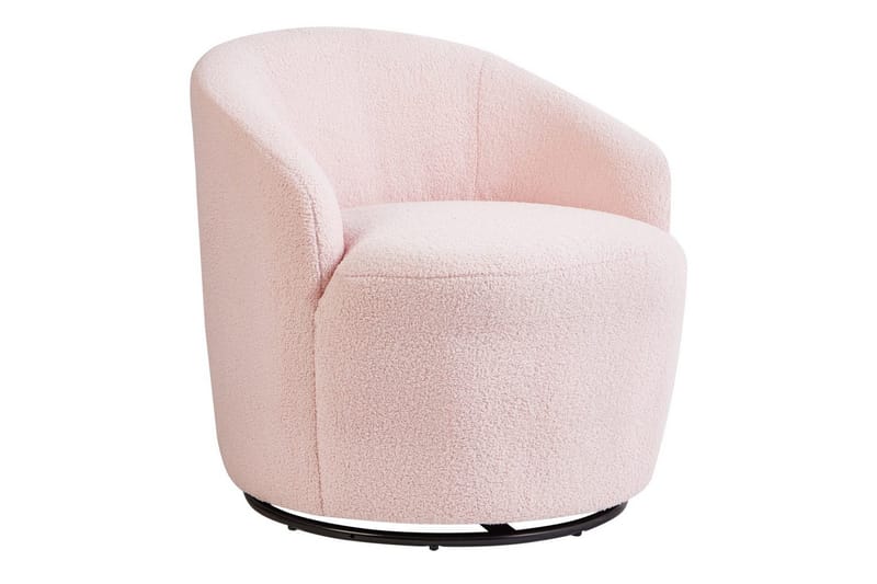 Svängbar fåtölj Davik - Rosa, Svart - Möbler - Vardagsrum - Fåtöljer