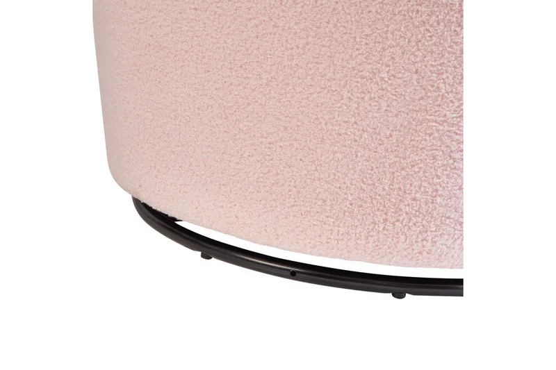 Svängbar fåtölj Davik - Rosa, Svart - Möbler - Vardagsrum - Fåtöljer