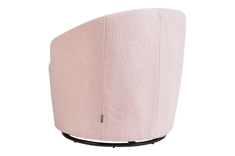 Svängbar fåtölj Davik - Rosa, Svart - Möbler - Vardagsrum - Fåtöljer