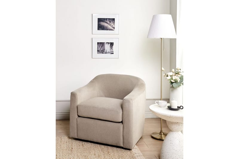 Svängbar fåtölj Magnor - Beige, svart - Möbler - Vardagsrum - Fåtöljer