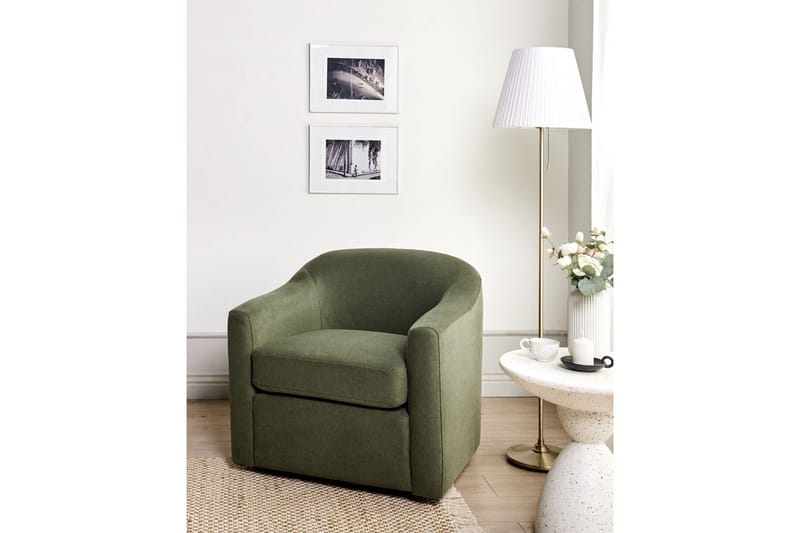 Svängbar fåtölj Magnor - Grön, Svart - Möbler - Vardagsrum - Fåtöljer