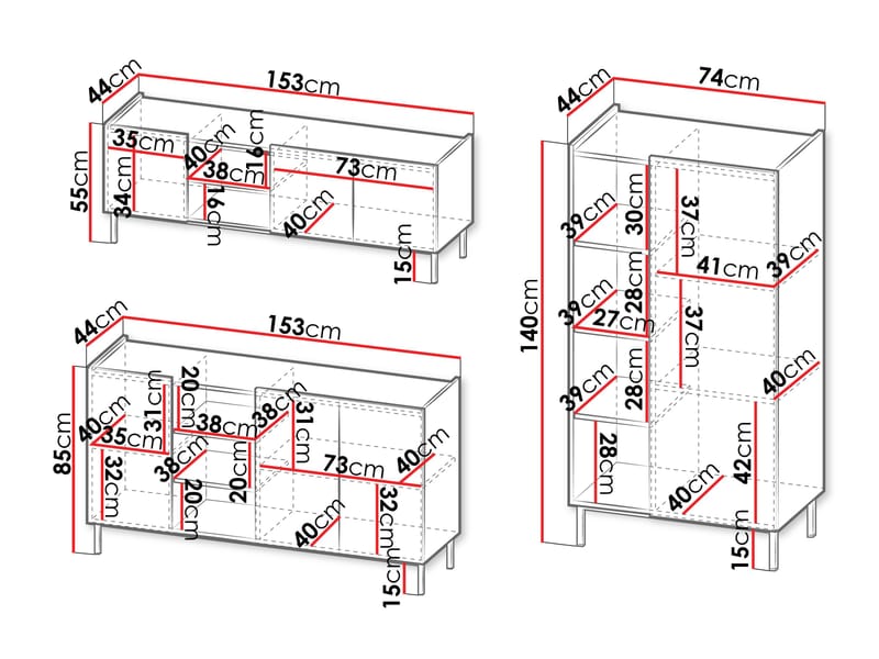 Tavrin Möbelset För Vardagsrum - Beige - Möbler - Vardagsrum - Möbelset för vardagsrum