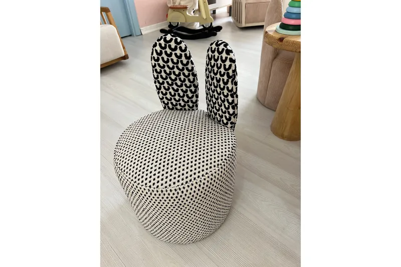 Tavsan Fåtölj, Svart/Vit