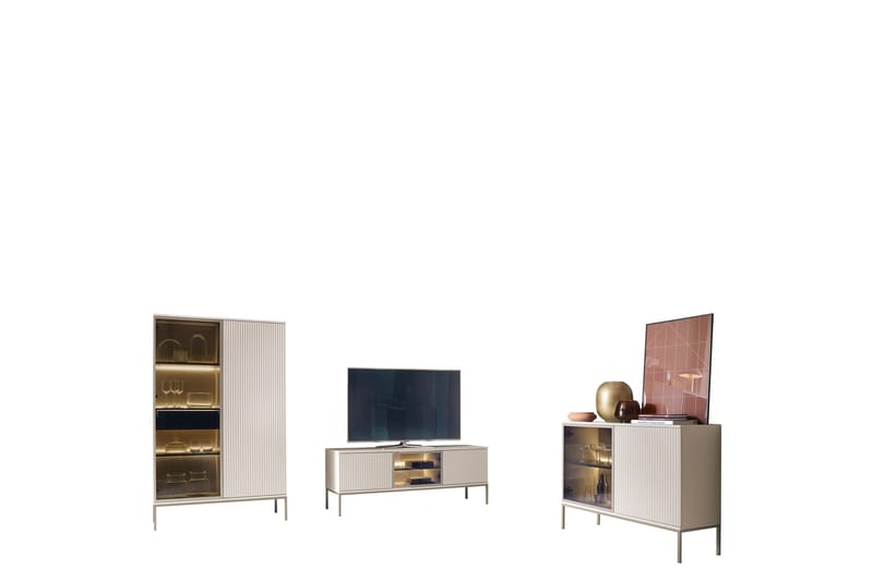 Tenorio Möbelset För Vardagsrum, Beige