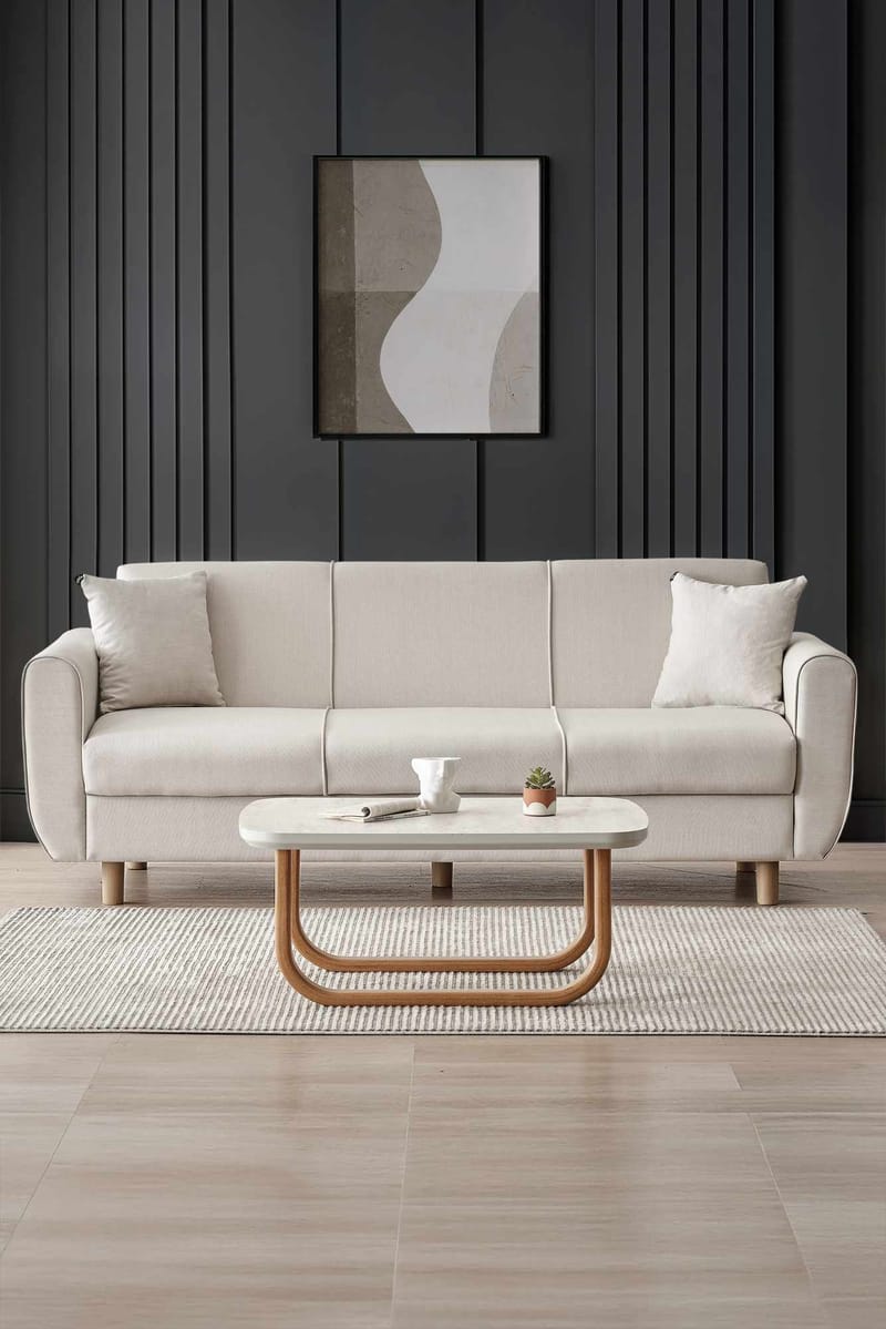 Torlan 3-sits Soffa - Beige - Möbler - Vardagsrum - Bäddsoffor