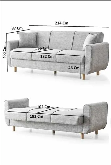 Torlan 3-sits Soffa - Beige - Möbler - Vardagsrum - Bäddsoffor