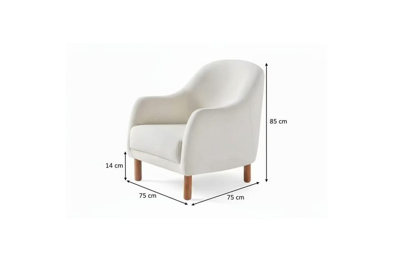 Torrelis Fåtölj - Vit - Möbler - Vardagsrum - Fåtöljer